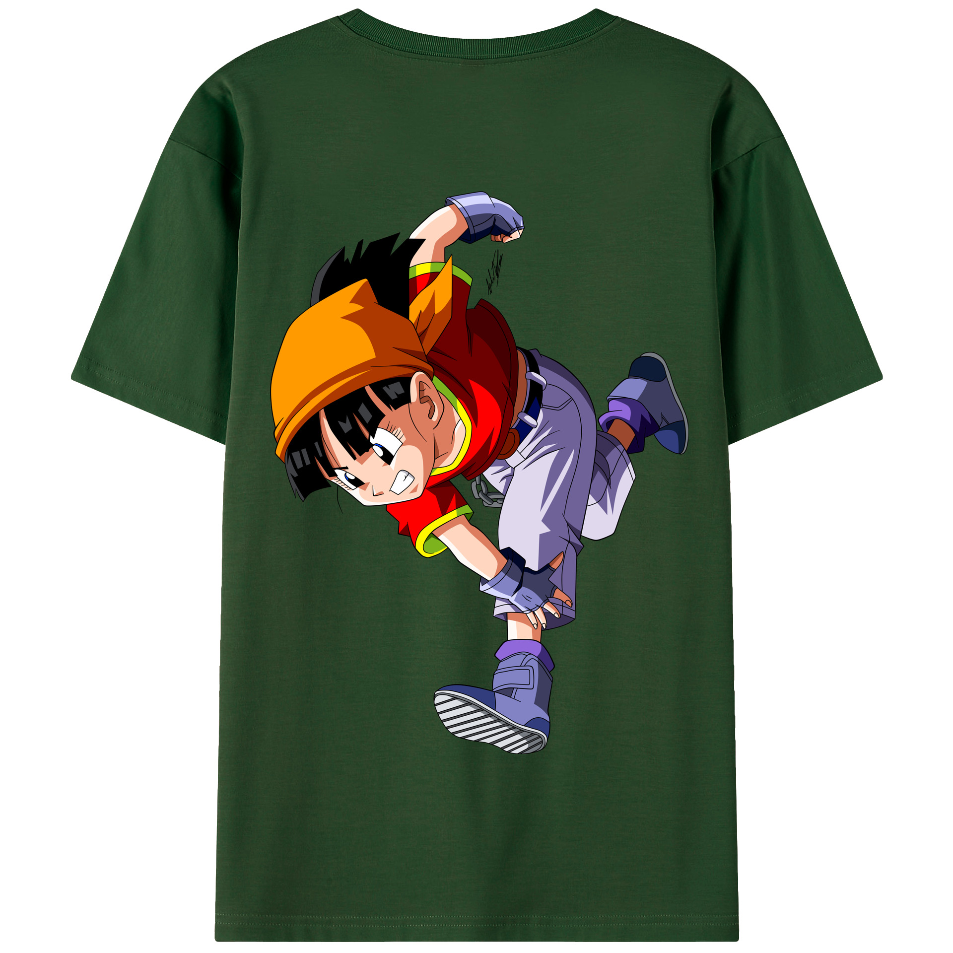（画像用） ドラゴンボール パン DRAGON BALL Pan 綿100％半袖Tシャツ（背面プリント）